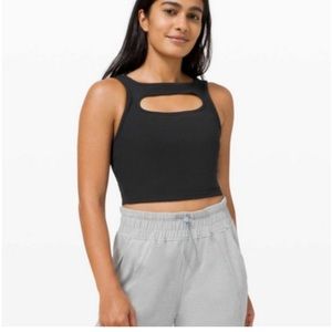 Lululemon LA Front Cut Out Crop Tank Top